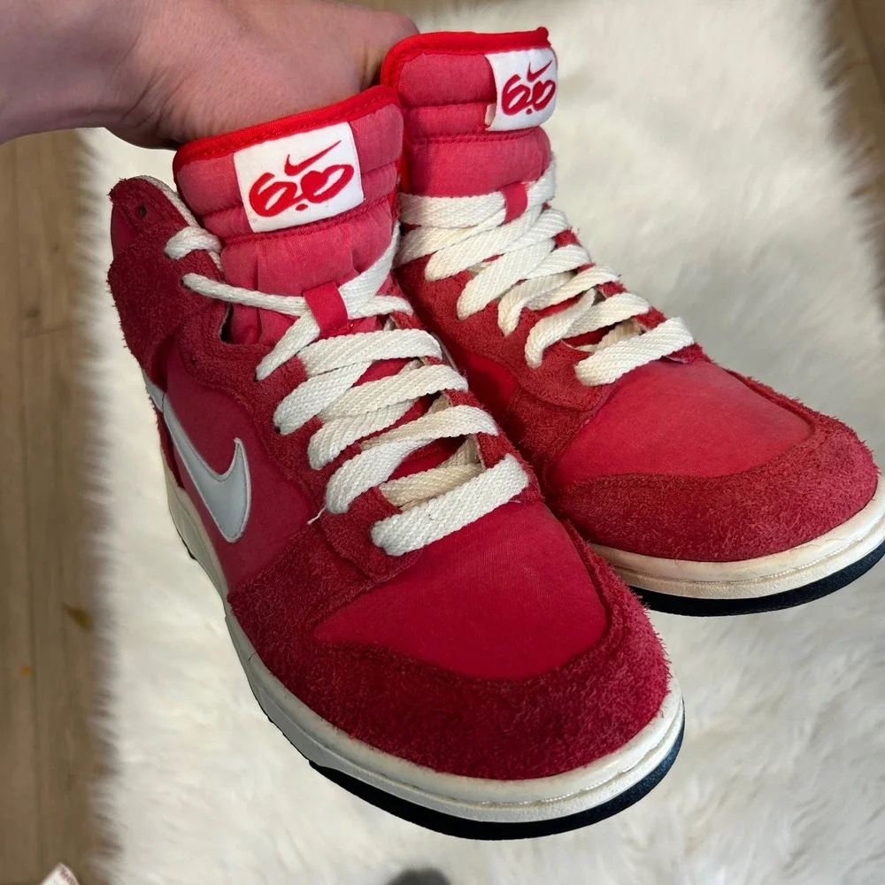 Nike Dunk High 6.0 'Action Red' Dunk SB‎ High Pro Suede 342252-670 Sneakers 7.5